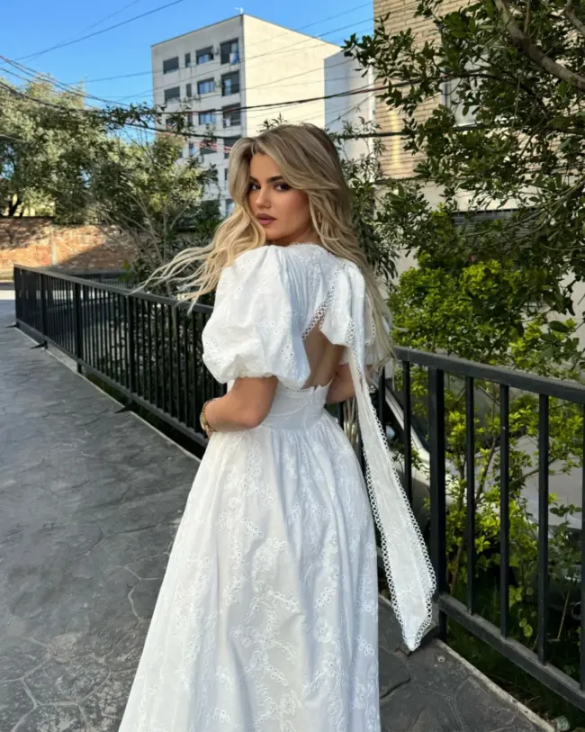 Midi haljina Adaline - bijela - Slika 2