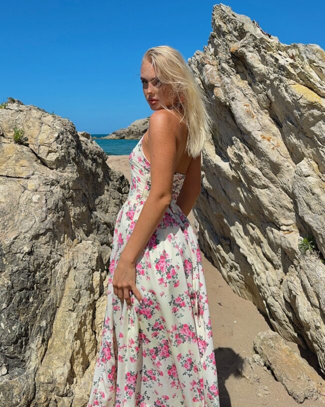 Midi haljina Tavens - žuta - Slika 3