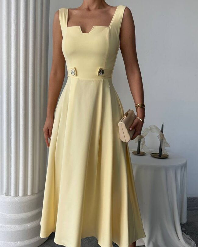 Midi haljina Ayvel - žuta - Slika 5