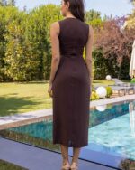 Midi haljina Murray - smeđa - Slika 3