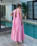 Midi haljina Lunabelle  - roza - Slika 3