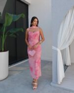 Maxi haljina Vito - roza - Slika 5