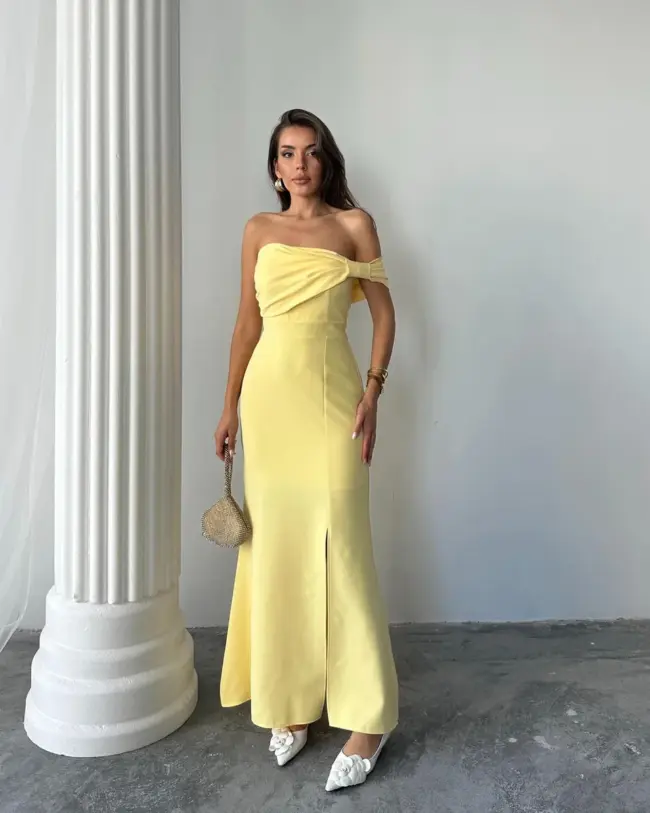 Maxi haljina Aura - žuta - Slika 2