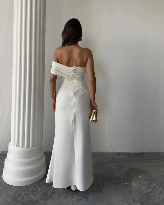 Maxi haljina Aura - bijela - Slika 3