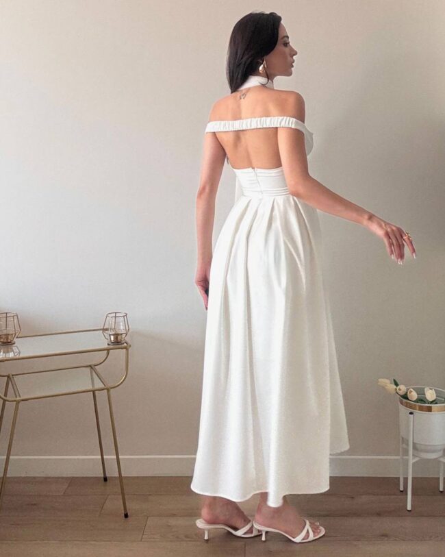 Midi haljina Lunabelle  - bijela - Slika 5