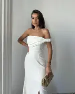 Maxi haljina Aura - bijela - Slika 6