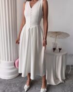 Midi haljina Velora - bijela - Slika 2