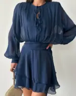 Mini haljina Herper - tamnoplava - Slika 2