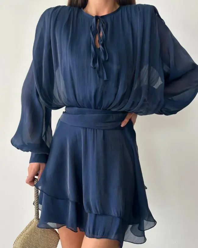 Mini haljina Herper - tamnoplava - Slika 2