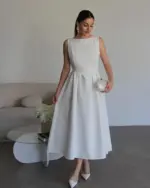 Midi haljina Kalia - bijela - Slika 4