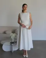 Midi haljina Kalia - bijela - Slika 3