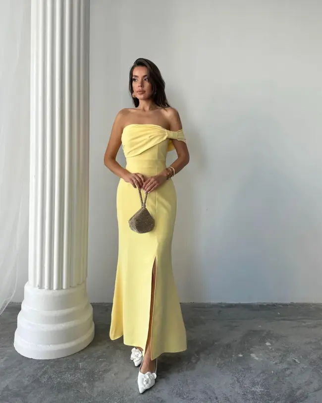 Maxi haljina Aura - žuta - Slika 4