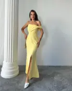 Maxi haljina Aura - žuta - Slika 5