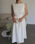 Midi haljina Kalia - bijela - Slika 2