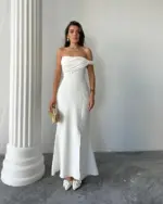 Maxi haljina Aura - bijela - Slika 5