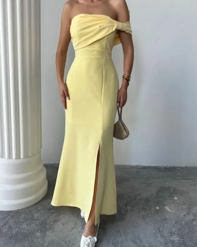 Maxi haljina Aura - žuta - Slika 6