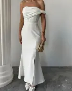 Maxi haljina Aura - bijela - Slika 4