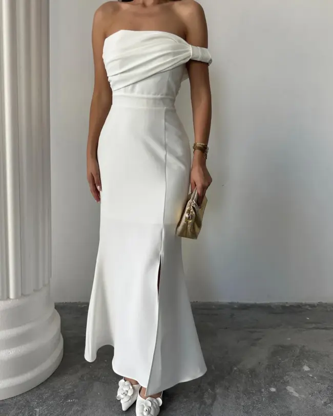 Maxi haljina Aura - bijela - Slika 4