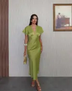 Midi haljina Nerida - pistacija - Slika 2