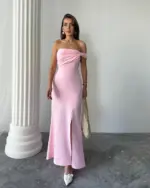 Maxi haljina Aura - roza - Slika 4