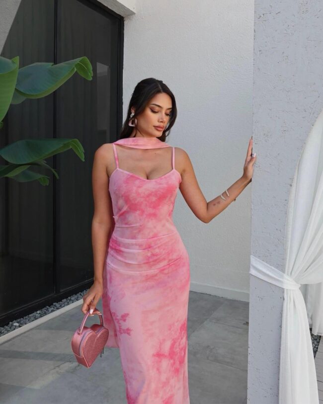 Maxi haljina Vito - roza - Slika 2