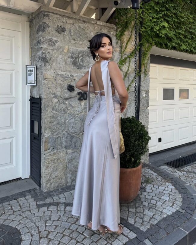 Midi haljina Dimitri - siva - Slika 2