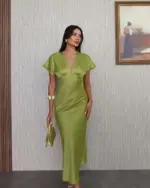 Midi haljina Nerida - pistacija - Slika 5
