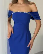 Midi haljina Vivien - plava - Slika 6