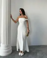 Maxi haljina Aura - bijela - Slika 2