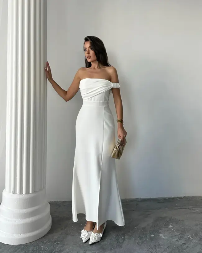 Maxi haljina Aura - bijela - Slika 2