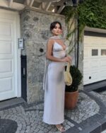 Midi haljina Dimitri - siva - Slika 3