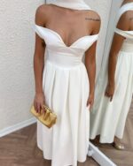 Midi haljina Lunabelle  - bijela - Slika 2